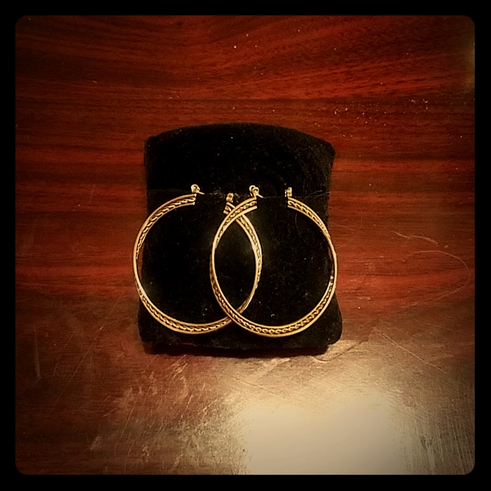 Gold hoop earrings